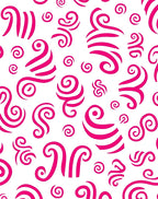 Hot Pink Swirls and Stripes Rug