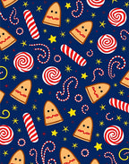 Festive Gingerbread Candy Star Rug