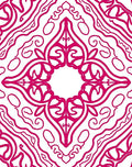 Vibrant Hot Pink Medallion Arabesque Rug
