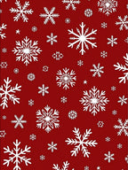 Crimson White Snowflake Sprinkle Background Rug