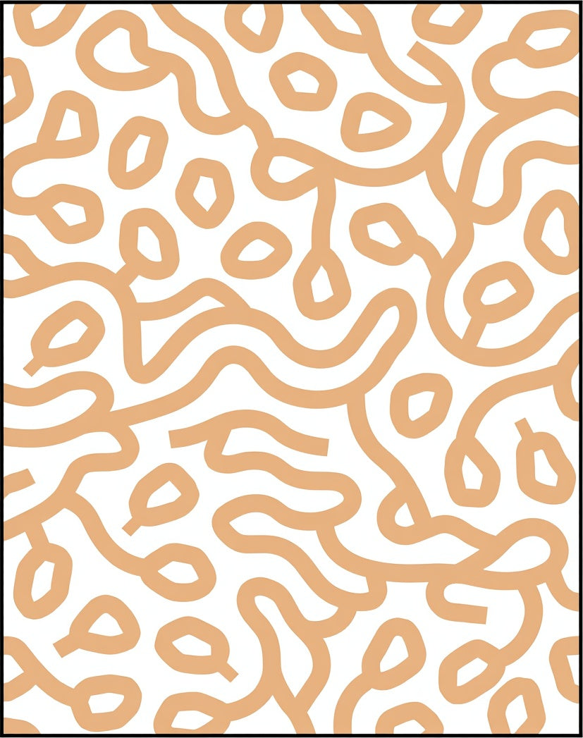 Doodle Abstract Lines On White Field Rug