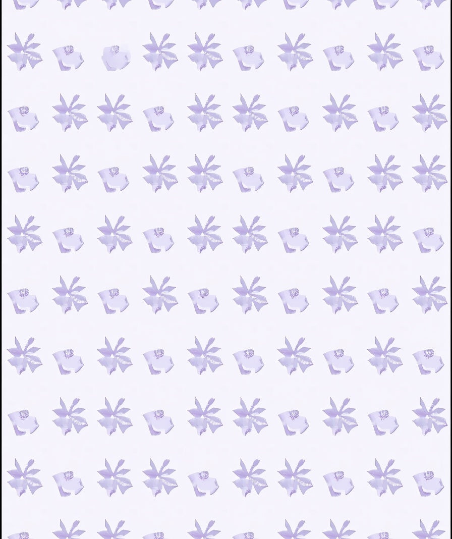 Pale Lavender Watercolor Floral Array Rug