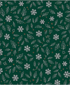 Green Snowflake Leaf Scatter Rug