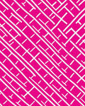 Hot Pink White Linear Intersecting Rug