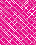 Hot Pink White Linear Intersecting Rug