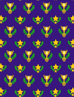 Golden Trophies Star Laurel Wreath Rug