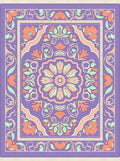 Vintage Purple Floral Art Nouveau Rug