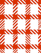 Red White Diagonal Gingham Checkered Rug