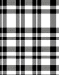 Classic Black White Plaid Madras Rug