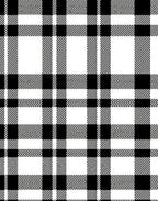 Classic Black White Plaid Madras Rug