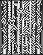 Monochromatic Bold Geometric Maze Rug