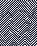 Bold Geometric Blue and White Stripes Rug