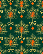 Emerald Green Orange Tree Ornament Rug