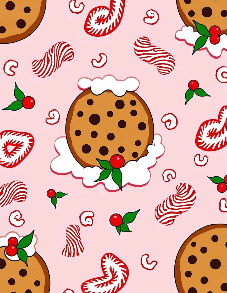 Sweet Cookie And Candy Cane Collage Rug