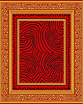 Bold Red Maze Geometric Rug