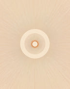 Ochre Sunburst Radial Lines Rug