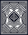 Bold Black Geometric Optical Illusion Rug