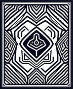 Bold Black Geometric Optical Illusion Rug