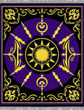 Golden Sun Purple Black Medallion Rug