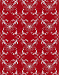 Crimson White Sunburst Medallion Rug