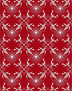 Crimson White Sunburst Medallion Rug