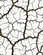 Cracked Earth Gold Veined Surface Rug