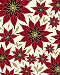 Crimson Floral Spiky Bloom Rug