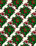 Emerald Green Ruby Floral Garland Rug