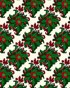 Emerald Green Ruby Floral Garland Rug