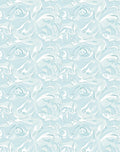 Soft Blue Swirl Floral Rug