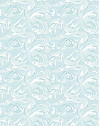 Soft Blue Swirl Floral Rug