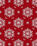 Crimson Snowflake Bloom Rug