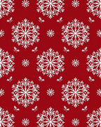 Crimson Snowflake Bloom Rug