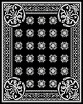 Black and White Ornate Floral Medallion Rug