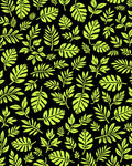 Bold Lime Green Leafy Branches Rug