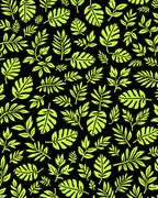Bold Lime Green Leafy Branches Rug