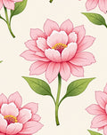 Soft Pink Peony Garden Bloom Rug
