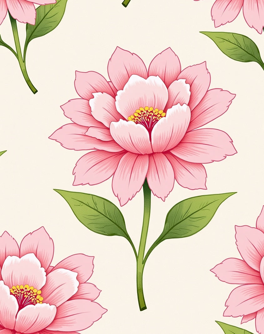 Soft Pink Peony Garden Bloom Rug