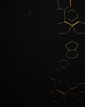 Dark Gold Geometric Hexagon Texture Rug