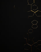 Dark Gold Geometric Hexagon Texture Rug