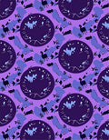 Purple Camel Silhouette Circular Arrangement Rug