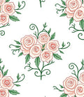 Soft Pink Rose Bouquet Garland Rug