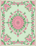 Pink Blossom Garden Medallion Rug