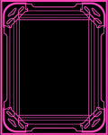 Bright Pink Deco Border Rug