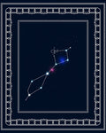 Cosmic Deep Blue Celestial Constellation Rug