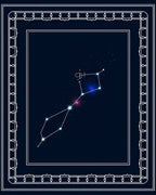 Cosmic Deep Blue Celestial Constellation Rug