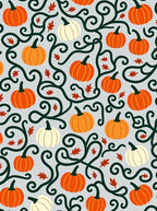 Autumn Pumpkin Vine Swirl Rug