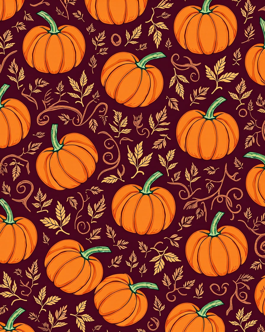 Autumn Pumpkin Patch Foliage Rug