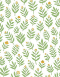 Green Leafy Branch with Orange Blossom Rug