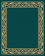 Deep Teal Ornate Intertwined Border Rug